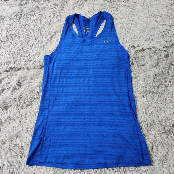 Nike Royal Blue Dri-Fit Racerback Tank Top - Picture 1 of 7